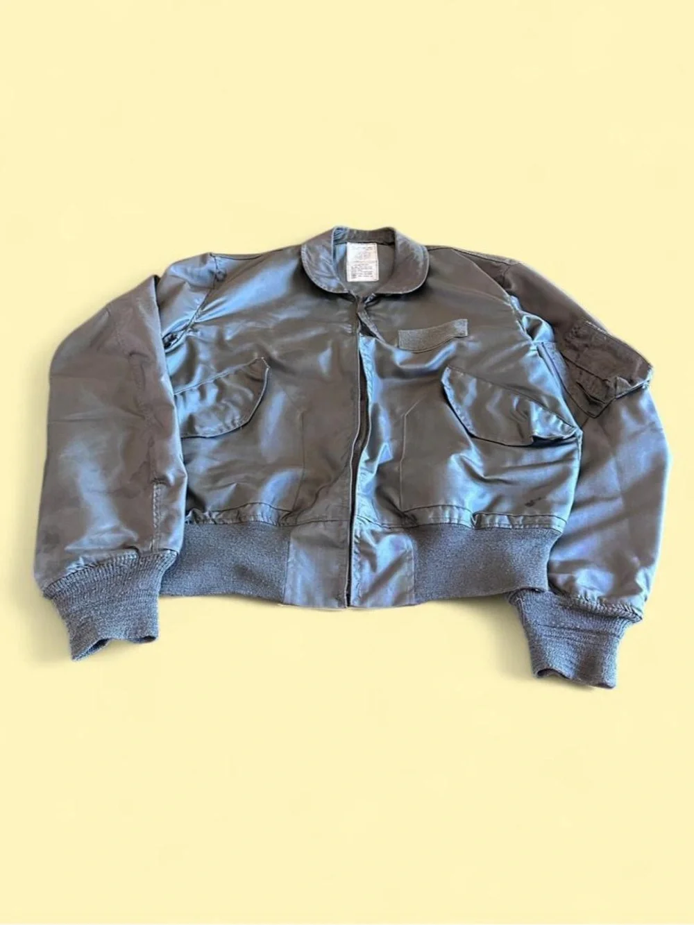 Vintage CWU-36/P Flight Jacket Olive Green Flyers Jacket Men’s L 42-44 Scovill